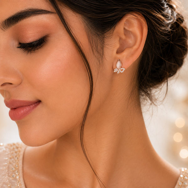 Leaf Spark rose studs